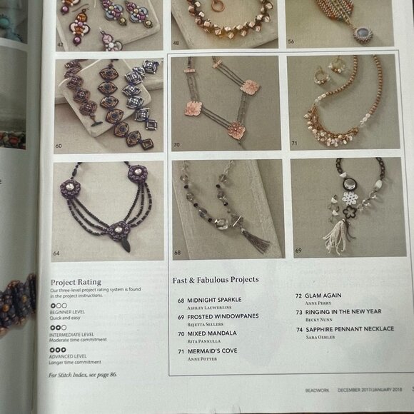 Beadwork Magazine Jewelry Crafting Book u Dec 2017 Jan 2018 Vol 21 No 1 - Picture 4 of 7